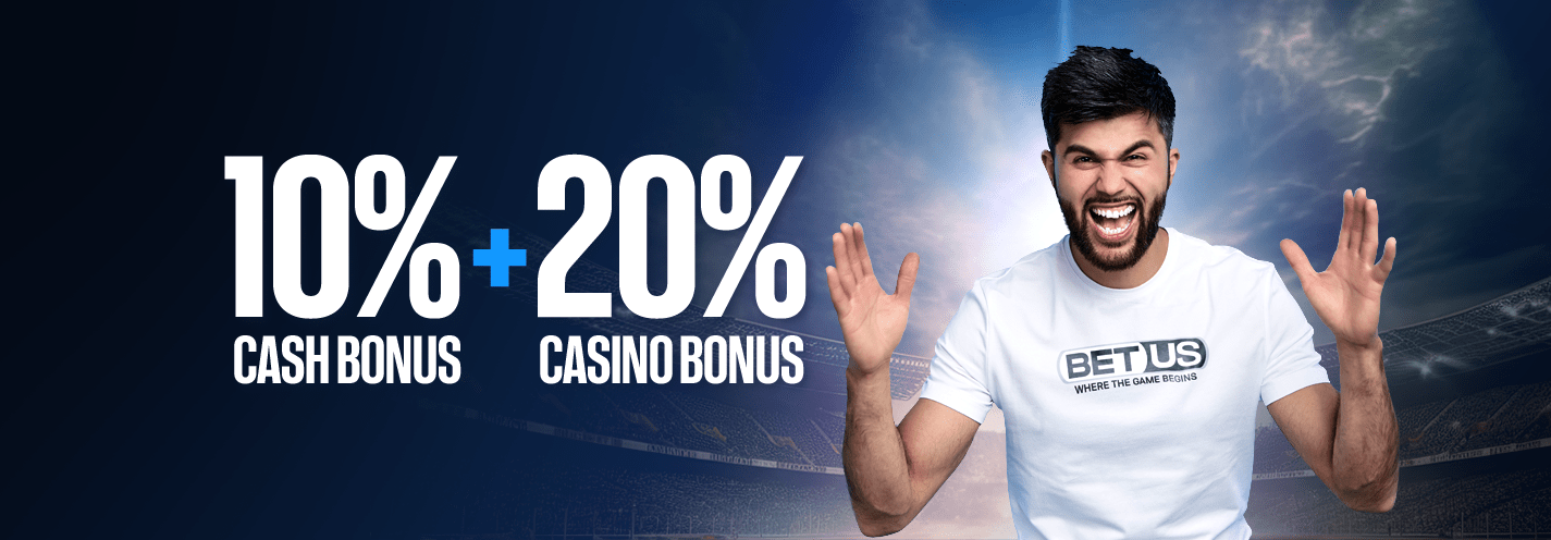 10% Bonus Cash + 20% Casino Bonus